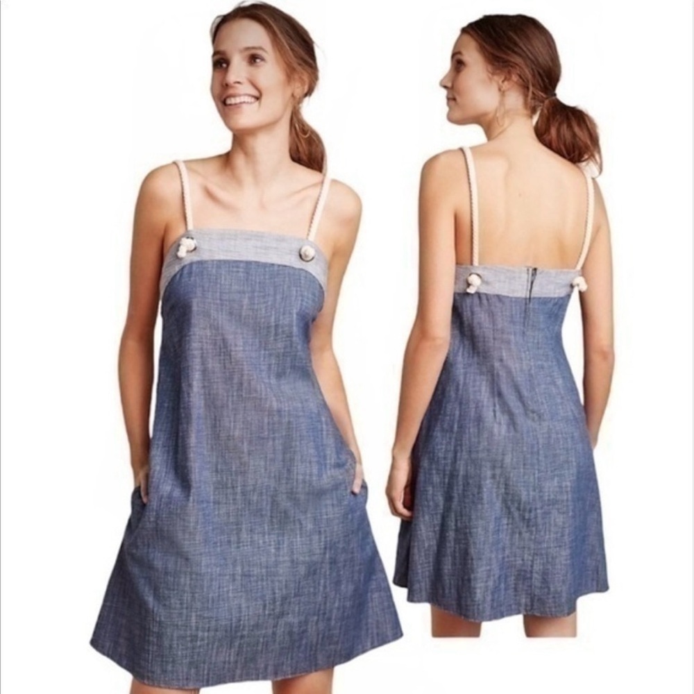 Anthropologie AMADI Marin Chambray Denim Dress
